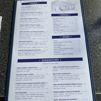 The Blue Hen Cafe - After 11 am menu - Southern Near Me - Saint Augustine, Florida
