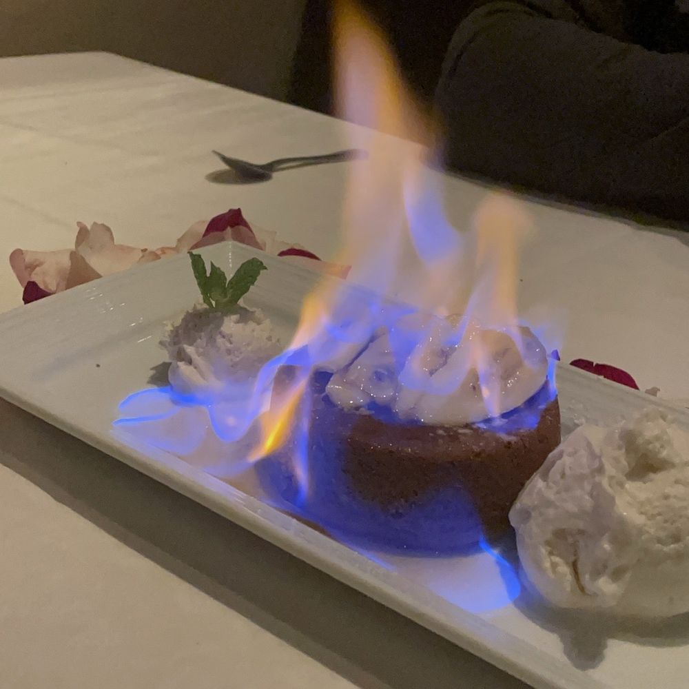 Eddie V's Prime Seafood - Bananas Foster Butter Cake - Seafood Near Me - San Diego, California