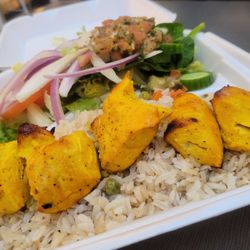 Pioneer Organic Cuisine - Grilled Chicken Kebab plate