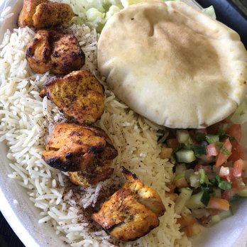Kabob Express - Chicken Breast Kabob Serve With Basmati Rice, Salad, and Pita Bread - Afghan Near Me - Las Vegas, Nevada Kabob Express - Chicken Breast Kabob Serve With Basmati Rice, Salad, and Pita Bread - Afghan Near Me - Las Vegas, Nevada