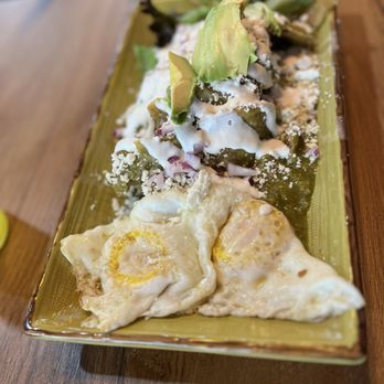 Orale Cafe - Chilaquiles with over easy eggs - very good - Coffee & Tea Near Me - Round Lake, Illinois