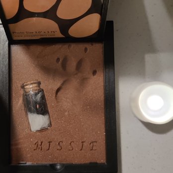 Peace for Paws - Paw imprint, hair clippings, a s name imprint in sand that Dr. Sarena creates while helping your loved one pass peacefully. - Pet Cremation Services Near Me - Henderson, Nevada Peace for Paws - Paw imprint, hair clippings, a s name imprint in sand that Dr. Sarena creates while helping your loved one pass peacefully. - Pet Cremation Services Near Me - Henderson, Nevada