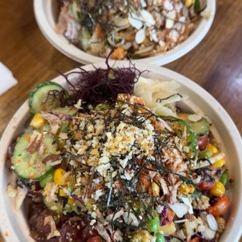 Poké House - Winchester - My bowl in the front was a large and the bowl behind it was a medium; both were fully loaded! - Hawaiian Near Me - San Jose, California Poké House - Winchester - My bowl in the front was a large and the bowl behind it was a medium; both were fully loaded! - Hawaiian Near Me - San Jose, California