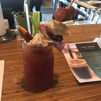 Fat Irish Kitchen & Pub - Sunday's Dirty Harry Bloody Mary - Fish & Chips Near Me - Harbor, Oregon Fat Irish Kitchen & Pub - Sunday's Dirty Harry Bloody Mary - Fish & Chips Near Me - Harbor, Oregon