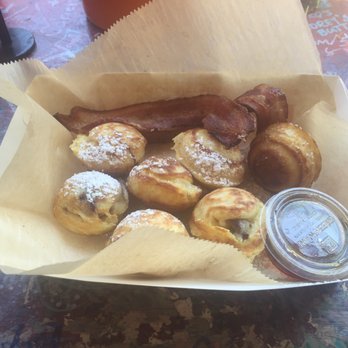 Katalina's - Yummy PANCAKE BALLS with regular bacon. Delicious. - Breakfast & Brunch Near Me - Columbus, Ohio Katalina's - Yummy PANCAKE BALLS with regular bacon. Delicious. - Breakfast & Brunch Near Me - Columbus, Ohio