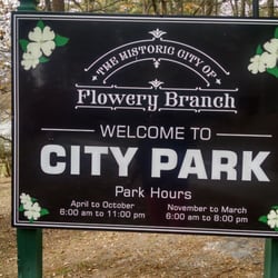 Flowery Branch City Park - Hours of operation.
