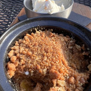 Montezuma Roadhouse - Peach cobbler, with some bites taken out of it by yours truly. - Steakhouses Near Me - Keystone, Colorado