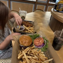 Lucky Street - burlington burger and chicken tender baskets