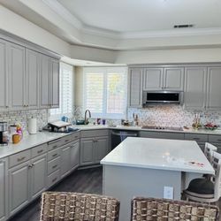 Lifestyle Painting  - Kitchen cabinets and doors handles upgraded by Lifestyle!!