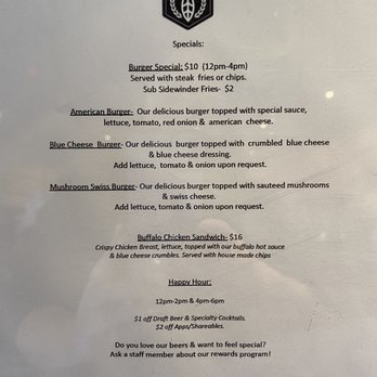 Steel Leaf Brewing - Specials Menu - Breweries Near Me - Buffalo, New York