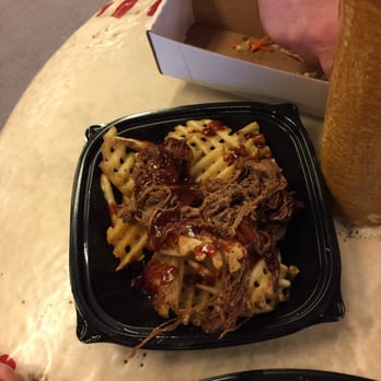 Choctaw Stadium - Waffle cut fries with BBQ brisket! - Stadiums & Arenas Near Me - Arlington, Texas