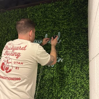 Cru Kombucha - The owner creating a full ivy wall in his commercial kitchen. - Kombucha Near Me - Salt Lake City, Utah Cru Kombucha - The owner creating a full ivy wall in his commercial kitchen. - Kombucha Near Me - Salt Lake City, Utah