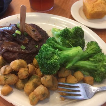 Luby's - Angus chopped with okra and broccoli - American Near Me - San Antonio, Texas Luby's - Angus chopped with okra and broccoli - American Near Me - San Antonio, Texas