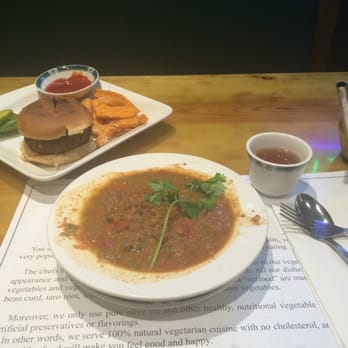 Veggie Heaven - Vegan chili, veggie burger deluxe and component art tea. This is my dream come True - Kosher Near Me - Teaneck, New Jersey Veggie Heaven - Vegan chili, veggie burger deluxe and component art tea. This is my dream come True - Kosher Near Me - Teaneck, New Jersey