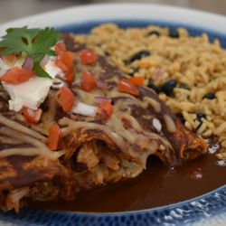 CocoLunch - Mole Enchiladas