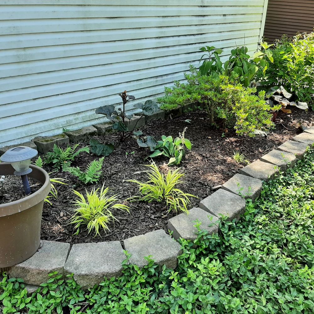 Amliv Land Designs - a flower bed in front of a house - Landscaping Near Me