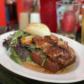 The Red Bar - Blackened Grouper with grit cake. - Bars Near Me - Santa Rosa Beach, Florida