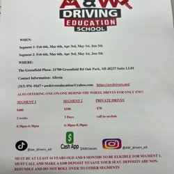 A&W Driving Education School