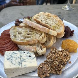 Charcuterie Board with pepperoni and blue cheese