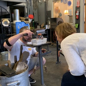 Caliente Hot Glass - Glass sphere making class - Art Galleries Near Me - San Antonio, Texas