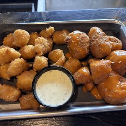 Cheese curds and fried cauliflower