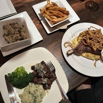 Black Mountain Grill - Hanger Steak Mushroom Risotto Onion Rings - American Near Me - Henderson, Nevada