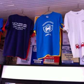 Cockeye Cox's Crab - a variety of t - shirts - Seafood Markets Near Me - Fredericksburg, Virginia