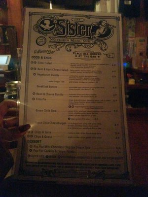 Menu photo 8 Sister Albuquerque, NM