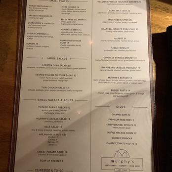 Murphy's - Menu (October '24) - American Near Me - Atlanta, Georgia