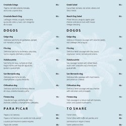 BeachDog Cabo - Menu
