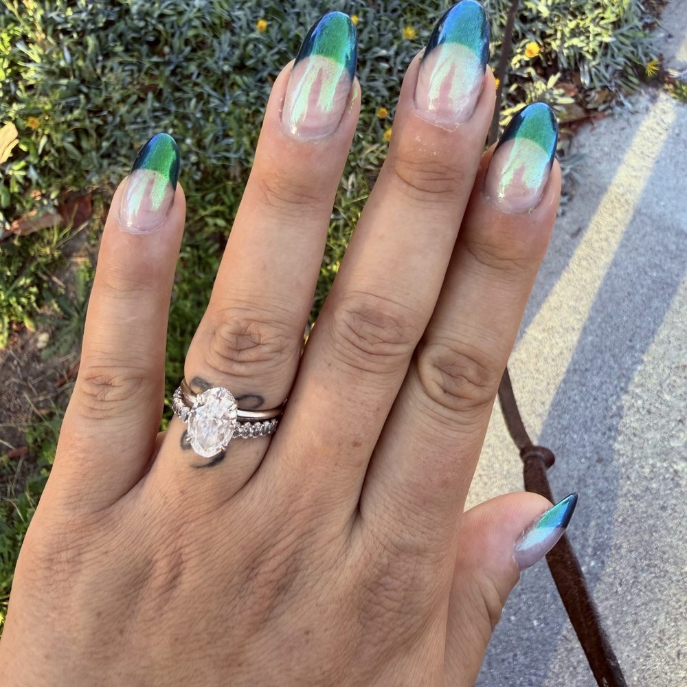 Lovely Nails - French tip nails with chrome - Nail Salons Near Me - Redondo Beach, California Lovely Nails - French tip nails with chrome - Nail Salons Near Me - Redondo Beach, California