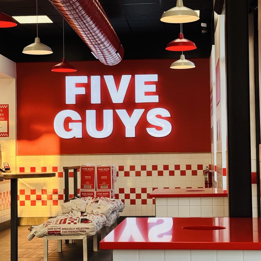 Five Guys - Inside - Burgers Near Me - Edwardsville, Illinois