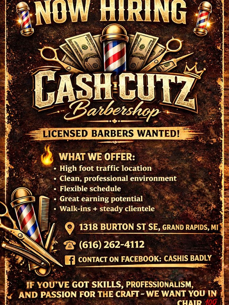 Cash Cutz Barbershop Logo