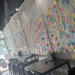 Southern Sweet Boba - Sticky note wall!