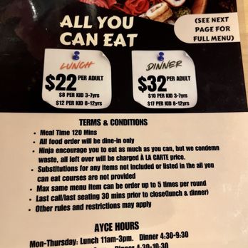Chubby Ninja - AYCE rules and pricing - Sushi Bars Near Me - Middletown, Kentucky Chubby Ninja - AYCE rules and pricing - Sushi Bars Near Me - Middletown, Kentucky