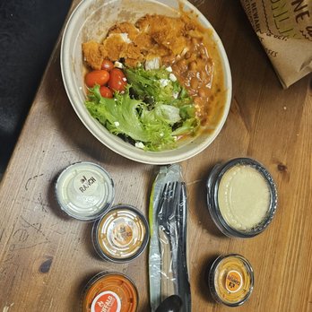 Pollo Campero - I asked to try the sauces. The cashier gave me one of each. Also a regular Horchata and a flan. - Chicken Shop Near Me - Anaheim, California Pollo Campero - I asked to try the sauces. The cashier gave me one of each. Also a regular Horchata and a flan. - Chicken Shop Near Me - Anaheim, California