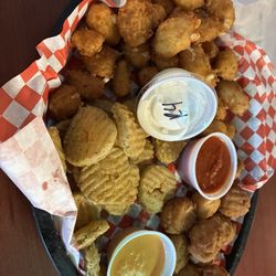 Rivals Sports Bar & Grill - Pick 3 Sampler: Cheese Curds, Fried Pickles and Corn Nuggets