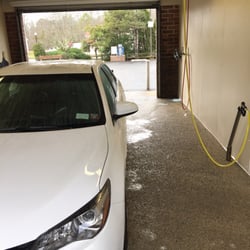 Off Shore Car Wash - Plenty of room, brush and pressure washer