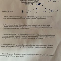 Probate Services - This is what was presented to my brother & myself by Probate Services Inc. within 12 hours of our Moms death.