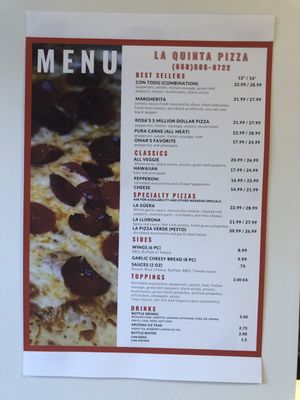 Menu photo 4 La Quinta Pizza Redwood City, CA Menu photo 4 La Quinta Pizza Redwood City, CA