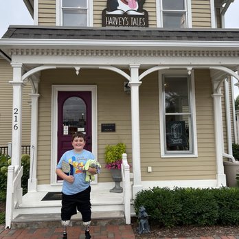 Harvey's Tales - My boy loving the kids section here. - Bookstores Near Me - Geneva, Illinois