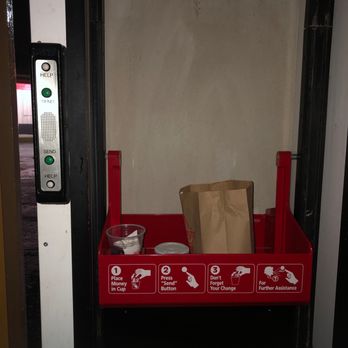 Arby's - Caddy at the drive thru to place your money and receive your order for contactless payments. The future of drive thrus. - Fast Food Near Me - Munster, Indiana