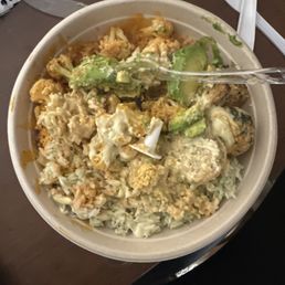 Bowl with plastic piece in it