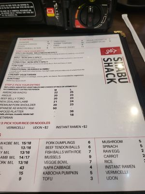 Menu photo 1 Shabu Shack Elk Grove, CA