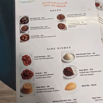 Nigeria Breeze - Menu - African Near Me - Temecula, California
