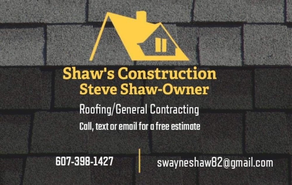 SHAWS CONSTRUCTION Updated September 2024 Elmira, New York