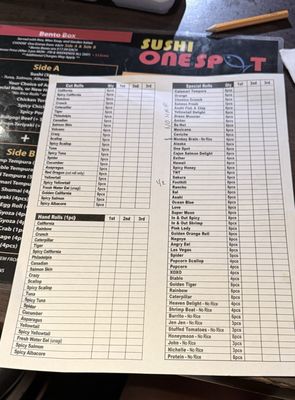 Menu photo 1 Sushi One Spot Rancho Cucamonga, CA Menu photo 1 Sushi One Spot Rancho Cucamonga, CA