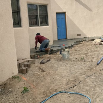 Galindo Brothers Construction - Pad for dog door and sitting area - Masonry/Concrete Near Me - Albuquerque, New Mexico