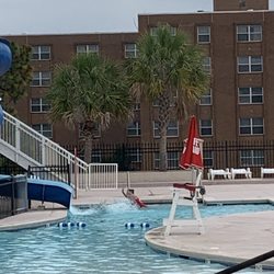 Fort Gordon Aquatics - Passed the swim test and was rewarded with the big slide.