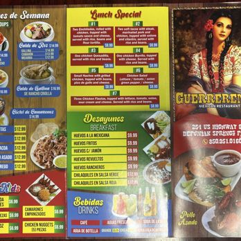La Guerrense - Menu - Mexican Near Me - DeFuniak Springs, Florida La Guerrense - Menu - Mexican Near Me - DeFuniak Springs, Florida